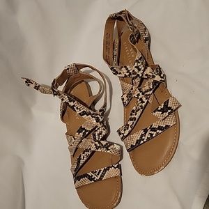 Animal print sandals